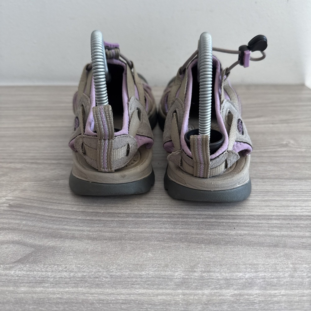 KEEN Whisper Womens  Size 9 Tan Gray Purple Bungee Sport Outdoor Shoes Sandals - Picture 7 of 11